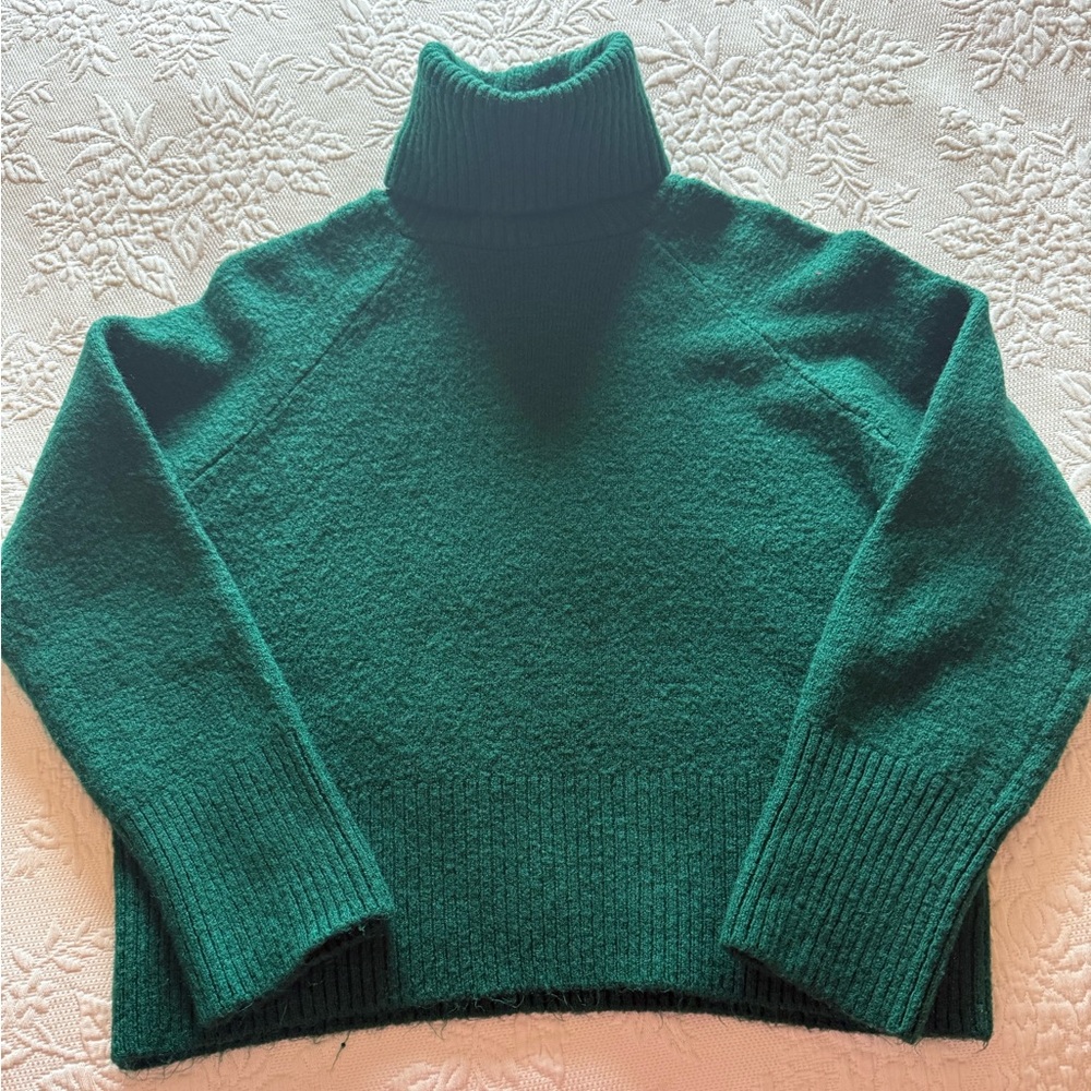 Zara Emerald Green Turtleneck Sweater
